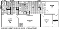 Sectional Mobile Home Floor Plan 6631
