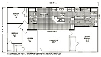 Sectional Mobile Home Floor Plan 6847