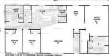Sectional Mobile Home Floor Plan 6884