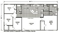 Sectional Mobile Home Floor Plan 6847